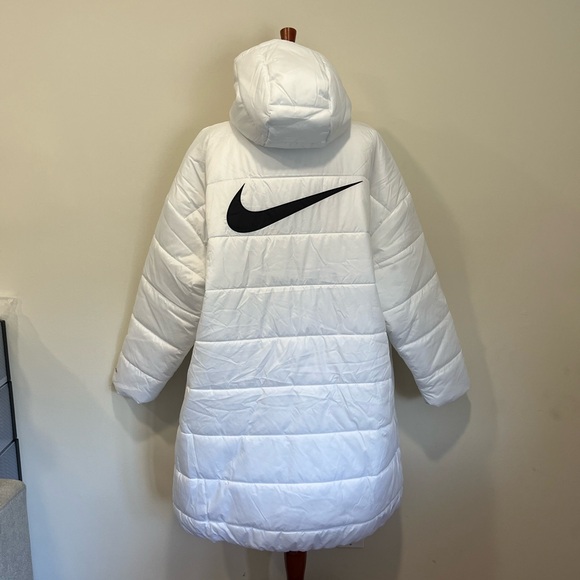 NWT $155 Nike Sportswear Therma-FIT Repel Hooded Parka Jacket White Women’s XXL - Picture 2 of 7